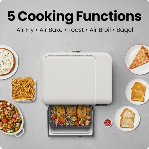 Chefman Air Fryer Toaster Oven - Versatile 4-Slice Countertop Oven for Quick & Healthy Meals - Ivory
