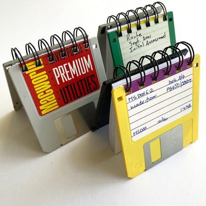 3 Assorted - 3.5" Floppy Disc Notepads