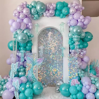 Voircoloria Teal Balloon Garland Kit - 90 Pack of 5-18 Inch Balloons for Graduation, Weddings & Parties