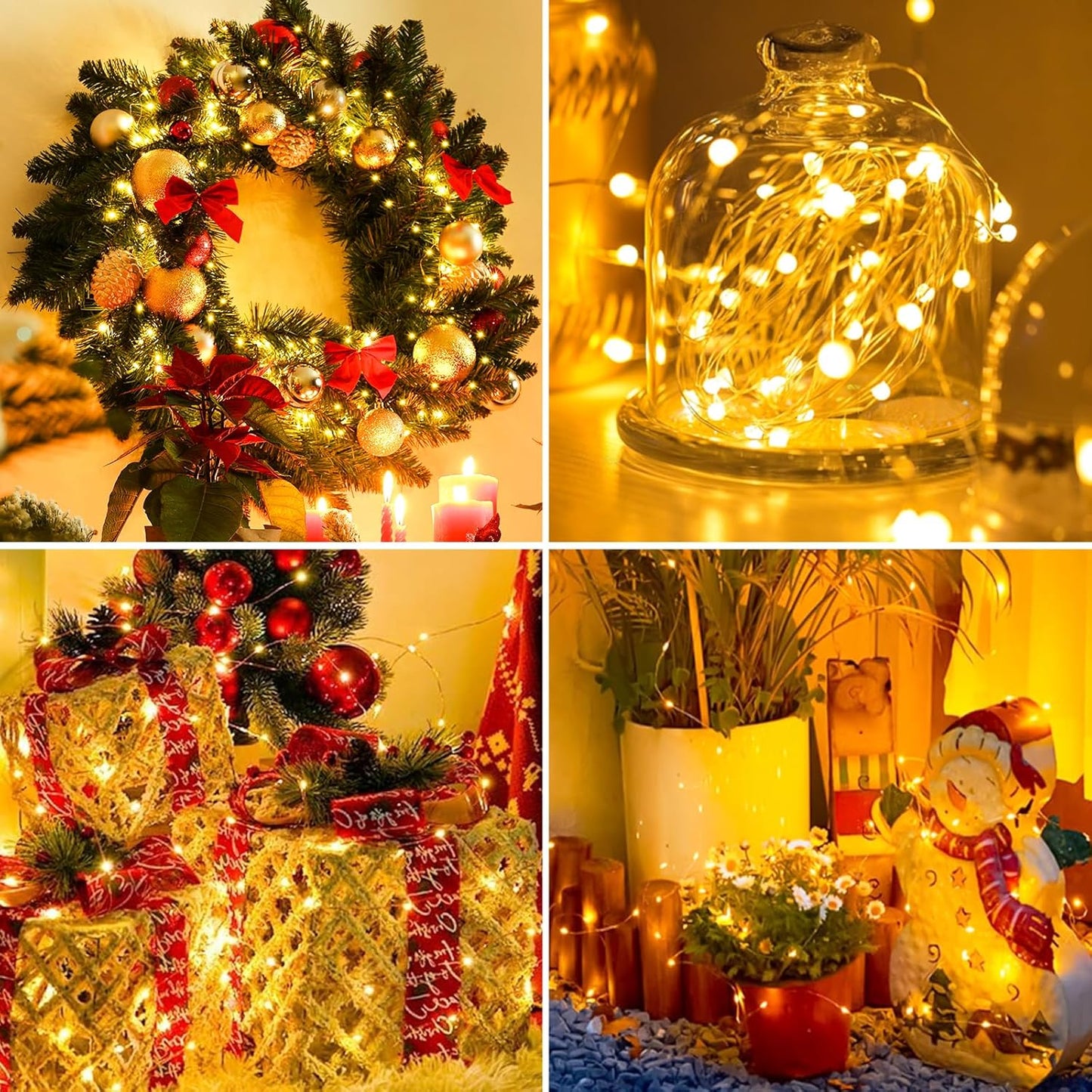 Skiennix 12 Pack Fairy Lights - 7ft Battery Operated Twinkle Lights, Waterproof for Mason Jars & DIY Decor | Warm & Cold White
