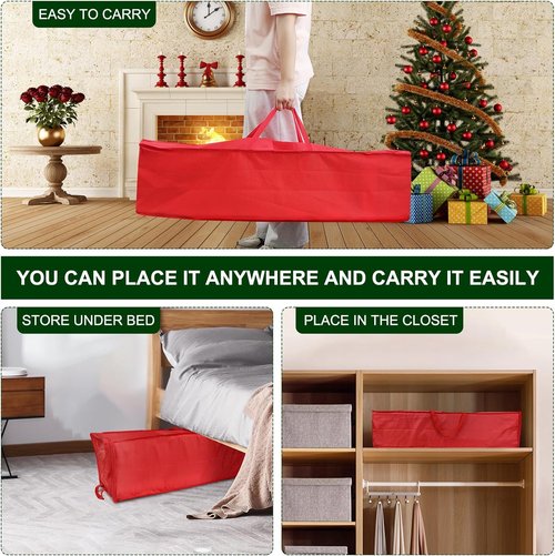 Demao Christmas Wrapping Paper Holder - 41-Inch Storage Bag for Up to 25 Rolls | Durable Organizer