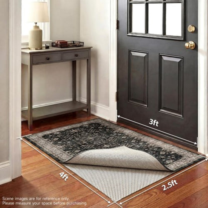 Veken Runner Rug Pad Gripper for Hardwood Floors, Non Slip Rug Pads for Area Rugs, Thick Rug Grippers for Tile Floors, Under Carpet Anti Skid Mat, Keep Your Rugs Safe and in Place, 2.5x4 Ft