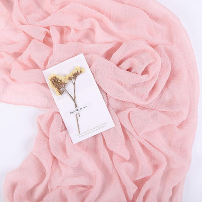 Blushing Pink Cheesecloth Table Runner - 10ft Rustic Gauze for Weddings & Baby Showers | 32x120 Inches