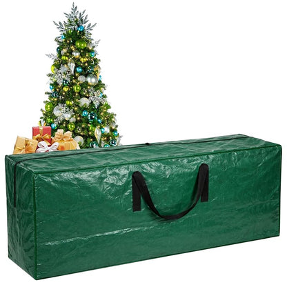 Green 7.5 ft Christmas Tree Storage Bag – Heavy Duty, Waterproof with Reinforced Handles & Zipper (Variation: Green)