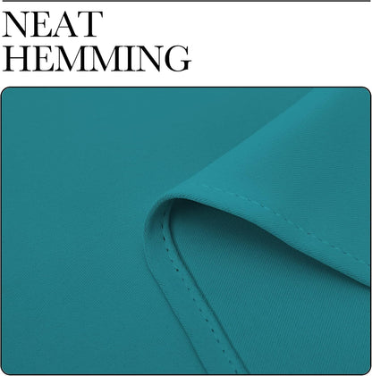 NICETOWN Blackout Curtains - Room Darkening Thermal Insulated Grommet Panels | 45-Inch Length, Peacock Teal, 2 Pieces