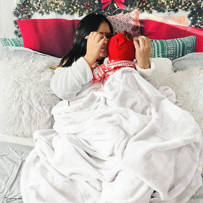 Bedsure GentleSoft Fleece Throw XL Blanket White - 300GSM Soft Lightweight Plush Cozy Blankets for Bed, Sofa, Couch, Travel, Camping, 50x70 inches