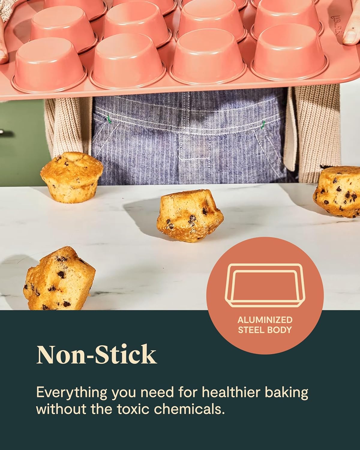 Caraway Nonstick Ceramic Bakeware Set - 5-Piece Assorted Baking Pans & Sheets | Non-Toxic, PTFE & PFOA Free - Perracotta