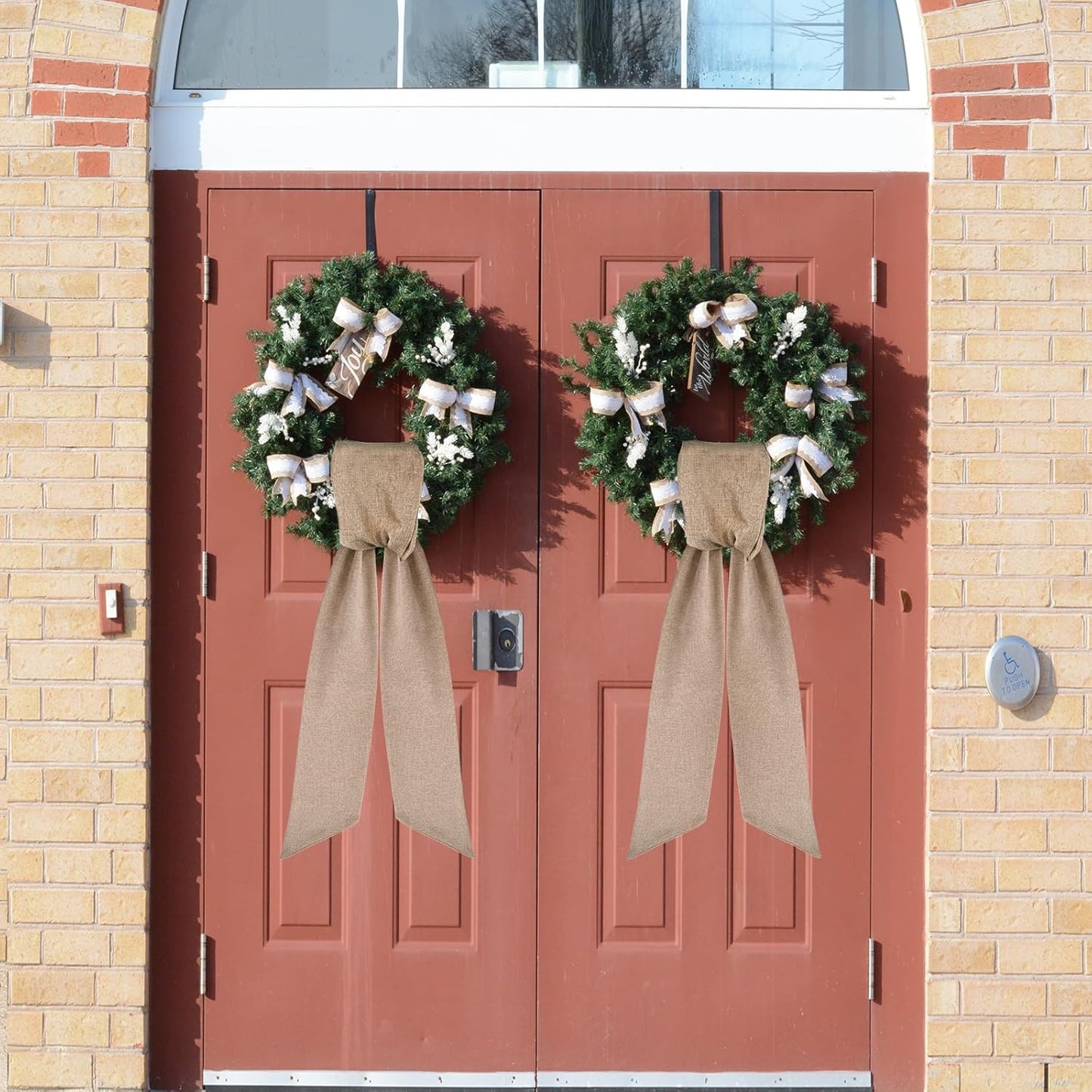 Rustic Wreath Sash by [Brand Name] - 2 Pcs 55.5 Inch Blank Sash for Farmhouse Decor | Perfect for Embroidery