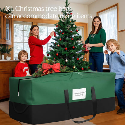 Skiennix Christmas Tree Storage Bag - Fits Up to 10 Ft Tall Trees | Heavy Duty 600D Oxford Material, Dampproof Design with Reinforced Handles & Dual Zipper