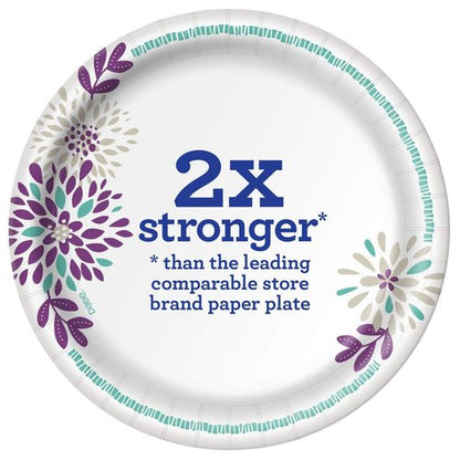 Dixie Medium Paper Plates, 8.5 Inch, 90 Count, 2X Stronger*, Microwave-Safe, Soak-Proof, Cut Resistant, Disposable Plates For Everyday Breakfast, Lunch, & Dinner Meals
