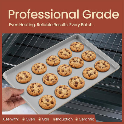Bakken 8-Piece Stackable Bakeware Set | Non-Stick Ceramic, Ergonomic Handles, Oven-Safe, Assorted Pans