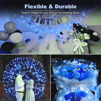 Skiennix 20 Pack LED Fairy Lights - Battery Operated Mini Twinkle String Lights | 7FT Waterproof Blue for Weddings & Parties