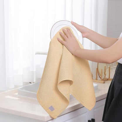 Homaxy Kitchen Dish Towels - 100% Cotton Waffle Weave, Ultra Soft & Absorbent, 13 x 28 Inches, 8-Pack, Apricot