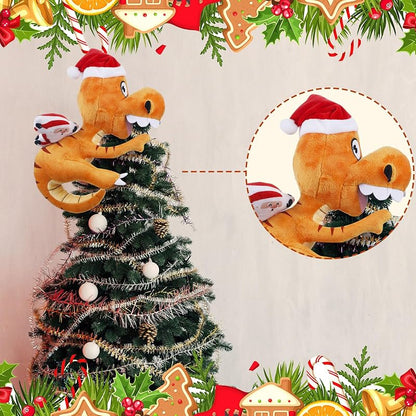 Dinosaur Plush Tree Topper 10x8 Inch - Xmas Ornament (Variation: Dinosaur)