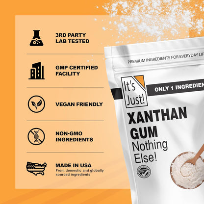 Xanthan Gum - Gluten-Free Thickener for Sauces & Dressings | 8oz Non-GMO Keto Baking Essential