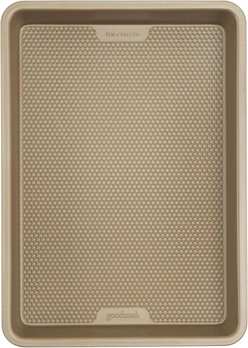 GoodCook BestBake Nonstick Bronze Baking Pan - 9" x 13" Textured Carbon Steel, Scratch-Resistant, Easy Cleanup