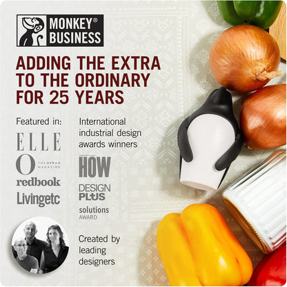 Monkey Business Chill Bill Refrigerator Deodorizer - Cute Baking Soda Container for Fresh Fridge | Kitchen Gadget