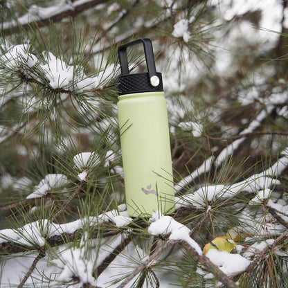 Skiennix 32 oz Insulated Stainless Steel Water Bottle - Sport Bottle with 3 Lids | Macaron Green