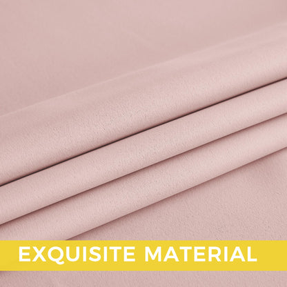 NICETOWN Room Darkening Draperies Curtains Panels, 2 Panels Blush Pink W52 x L84