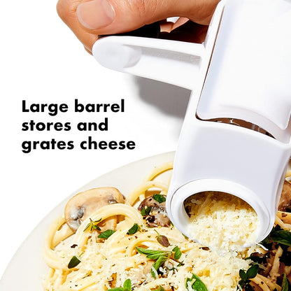OXO Good Grips Rotary Grater - Effortless Grating for Cheese & Vegetables | Sleek White Design
