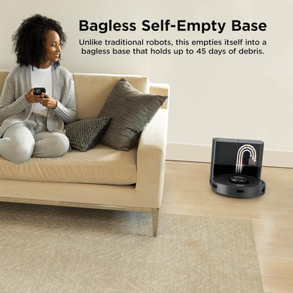Shark AV2501S AI Ultra Robot Vacuum - Matrix Clean & Home Mapping | 30-Day HEPA Self-Empty Base, Dark Grey