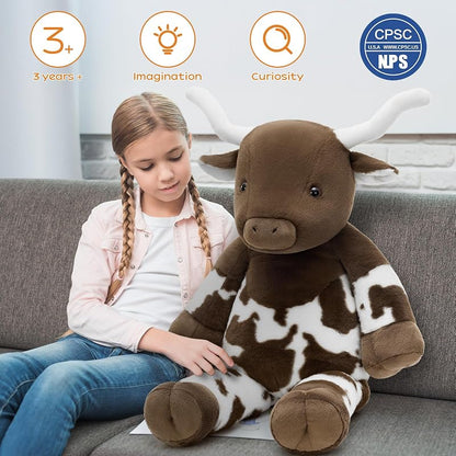 Longhorn Cow Stuffed Animal 39" Giant Plush Pillow (Variation: Longhorn Cow)