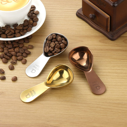 Apace Living Coffee Scoop (Set of 2) - 1 Tablespoon (Tbsp) - The Best Stainless Steel Measuring Spoons for Coffee, Tea, and More (Rose Gold)