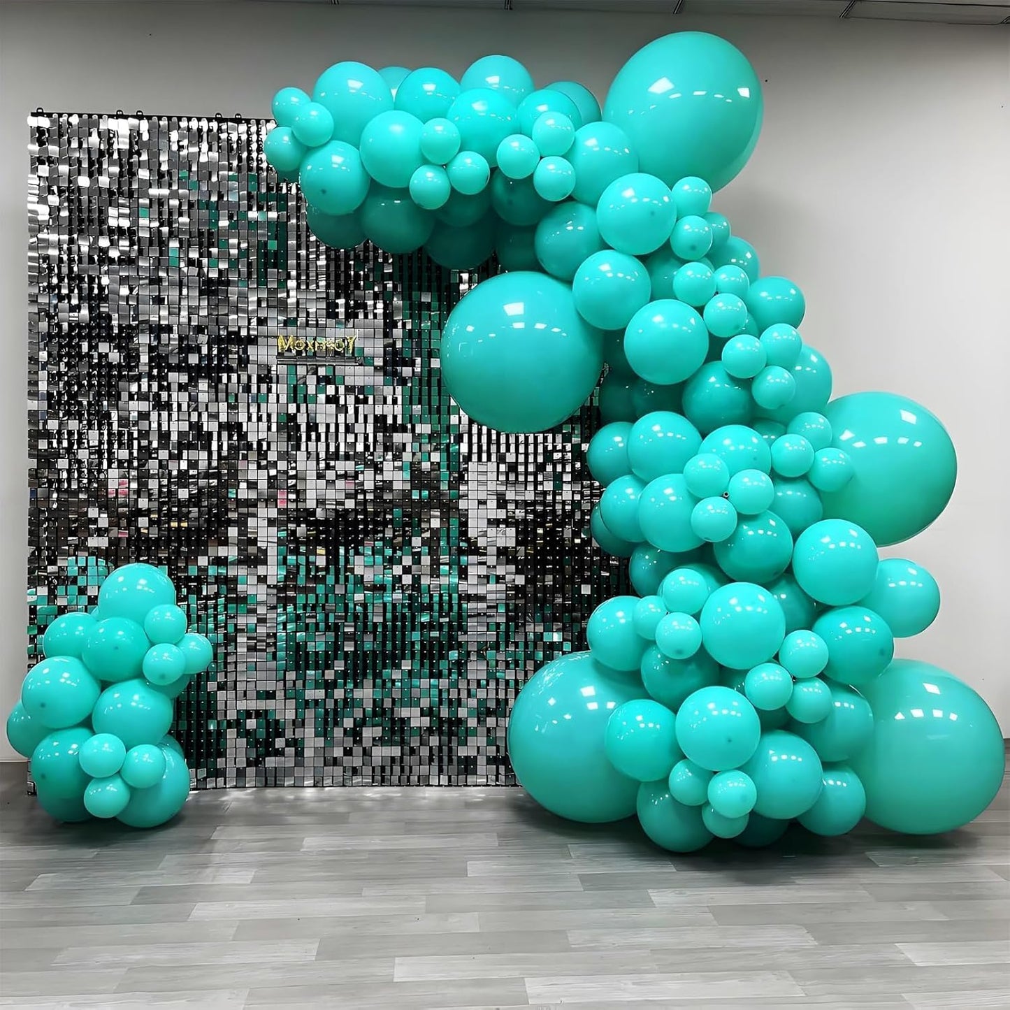 Skiennix Teal Balloon Arch Kit - 120 Pcs Turquoise Balloons in 5, 10, 12, 18 Inch Sizes for Parties