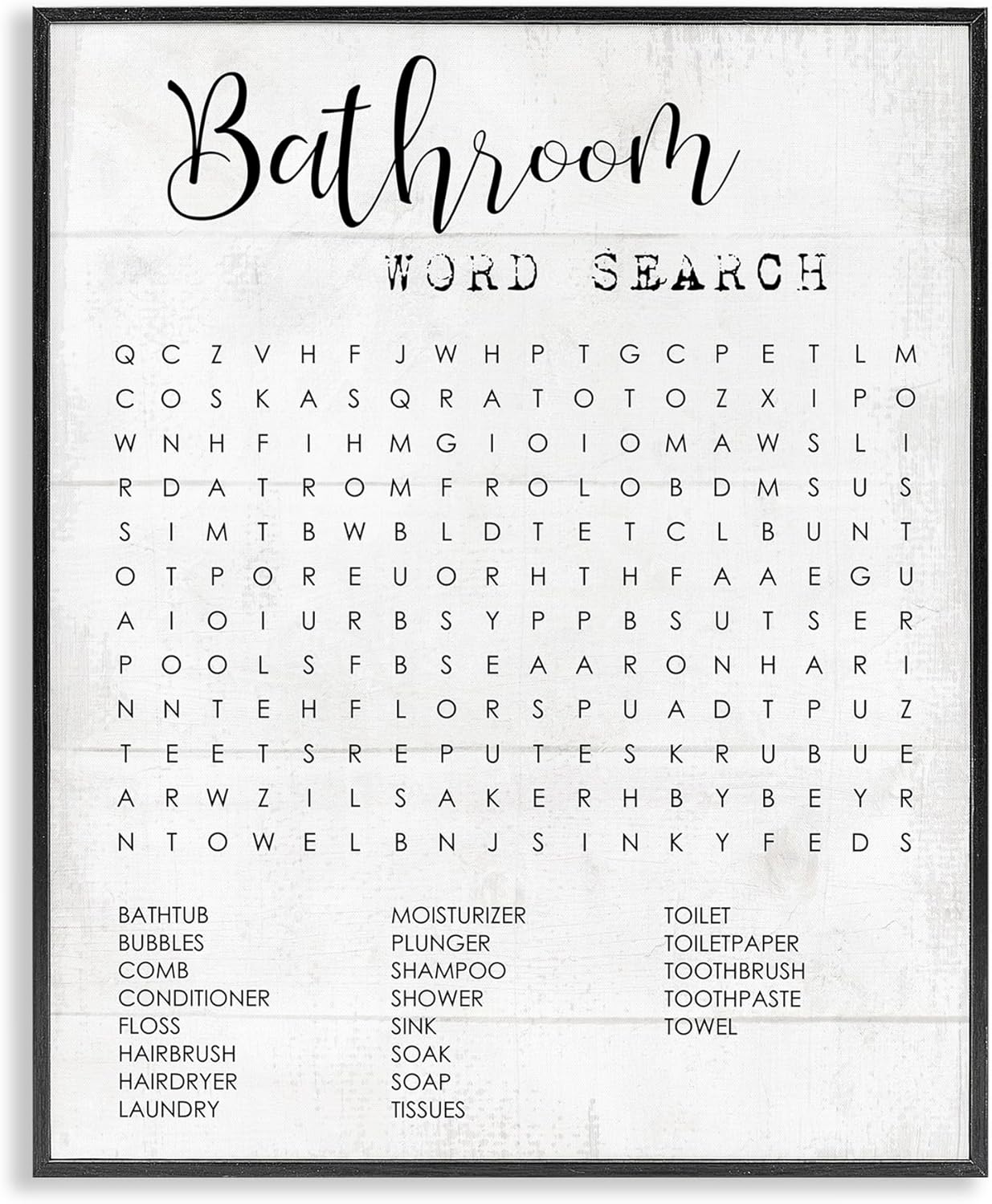 Stupell Industries Wall Art - Fun Family Word Design by Daphne Polselli | 11 x 14 Inches, Black