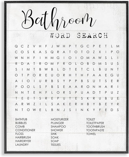 Stupell Industries Wall Art - Fun Family Word Design by Daphne Polselli | 11 x 14 Inches, Black