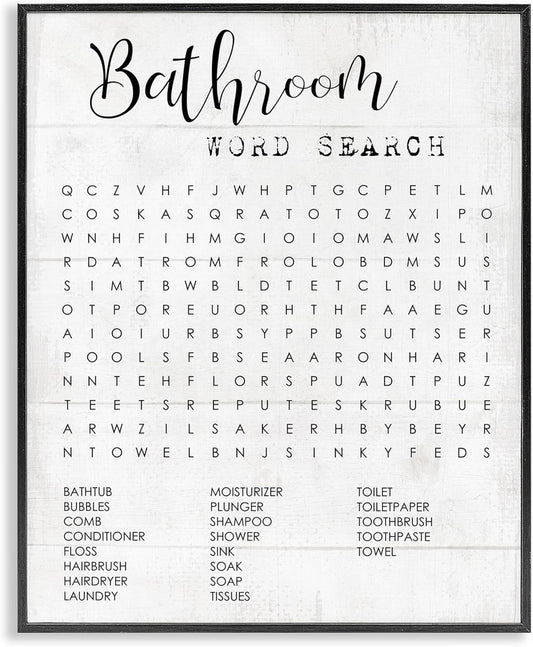 Stupell Industries Wall Art - Fun Family Word Design by Daphne Polselli | 11 x 14 Inches, Black