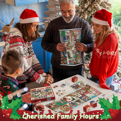 Regine Switzerland Christmas Advent Calendar Puzzle - 1000 Piece Jigsaw for Adults | Holiday Countdown Fun