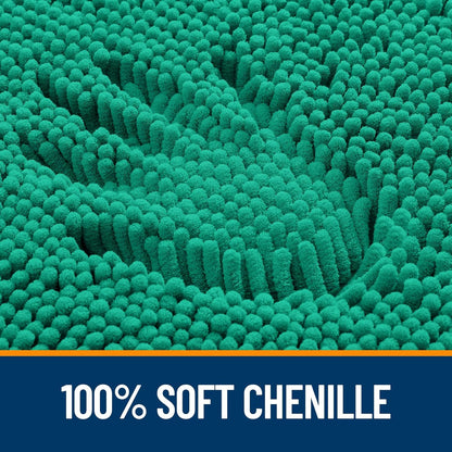 OLANLY Bathroom Rugs - Extra Soft Absorbent Chenille Mats | Quick Dry, Machine Washable, 36x24 Emerald