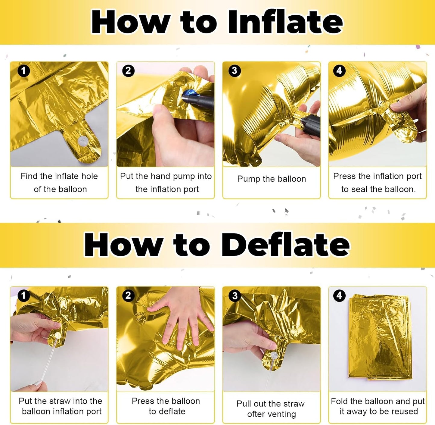 Skiennix 40 Inch Gold Alphabet Balloons - Large Self-Inflating Letter N Decor for Celebrations