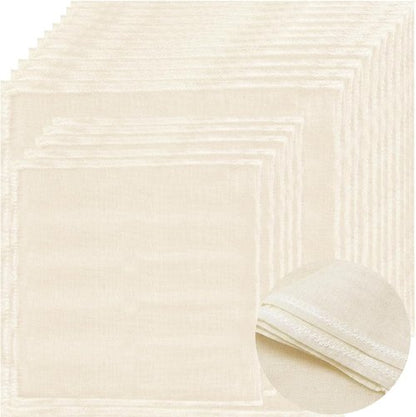 Grade 100 Cheesecloth - Precut Unbleached Cotton Straining Cloths | 15 Pack, Reusable, 56 x 42 Weave