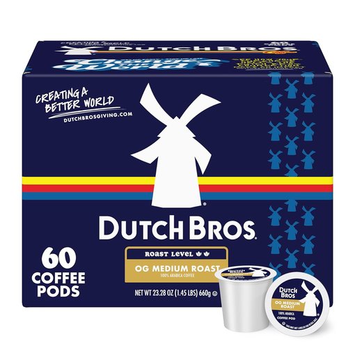 Dutch Bros® OG Medium Roast Coffee Pods - 60 Count Single Serve for Keurig K-Cup Brewers