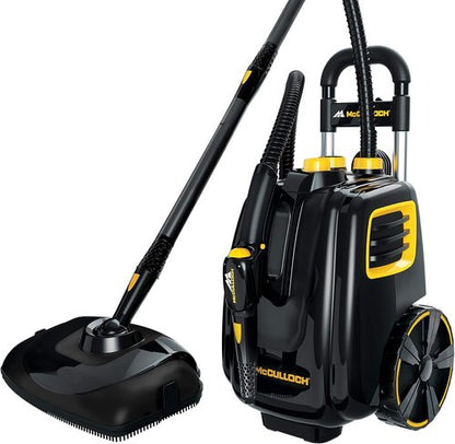 McCulloch MC1385 Deluxe Canister Steam Cleaner - 23 Accessories & Replacement Mop Pads (2-Pack)