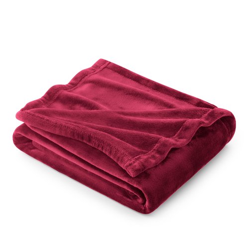 Bedsure GentleSoft Fleece Throw Blanket Red - 300GSM Christmas Blankets for Couch, Sofa, Bed, Soft Lightweight Plush Cozy Throws for Toddlers, 50x60 inches