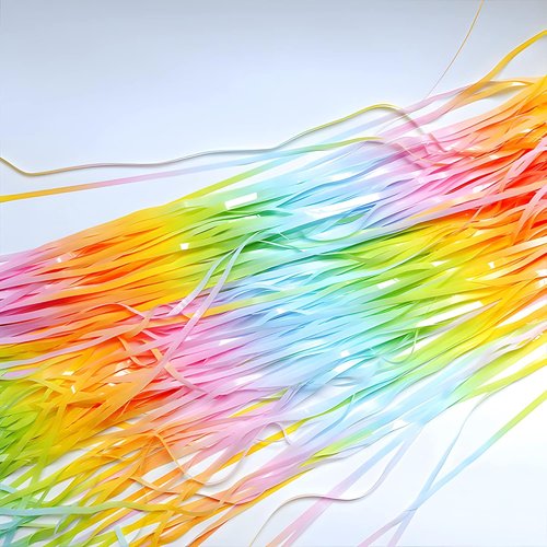 GREATRIL Gradient Pastel Foil Fringe Curtain - Colorful Backdrop Streamers for Kids' Parties | 2 Pack