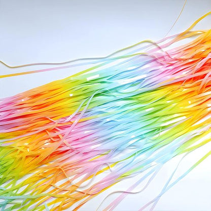 GREATRIL Gradient Pastel Foil Fringe Curtain - Colorful Backdrop Streamers for Kids' Parties | 2 Pack