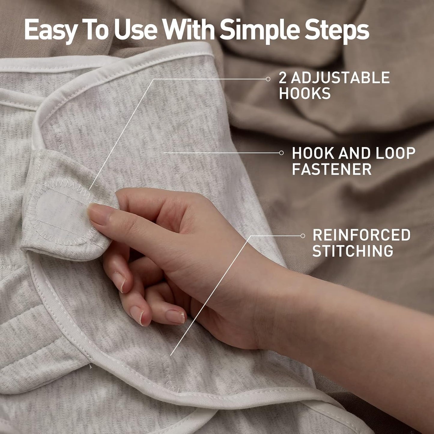 Organic Baby Swaddle Sleep Sacks - 2-Pack Adjustable Wraps for Newborns | 100% Cotton, Soft & Snug, 0-3 Months