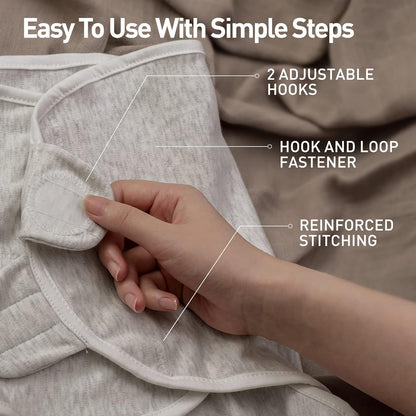 Organic Baby Swaddle Sleep Sacks - 2-Pack Adjustable Wraps for Newborns | 100% Cotton, Soft & Snug, 0-3 Months