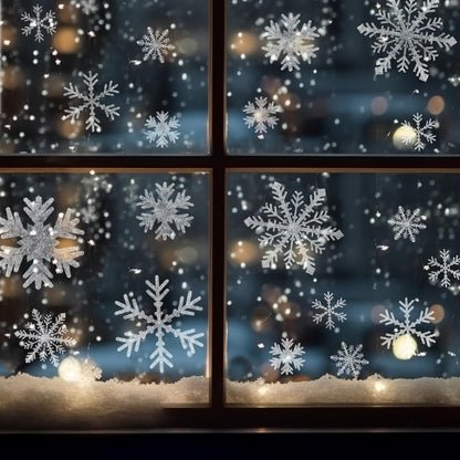 Weysat Winter Snowflake Stencils - 3 Pcs Reusable for Crafting on Glass, Wood, Fabric & More