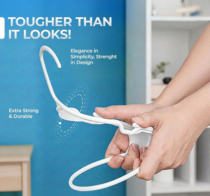 Beddora Plastic Hangers - 20 Pack White Clothes Hangers for Closet Organization & Space-Saving Design