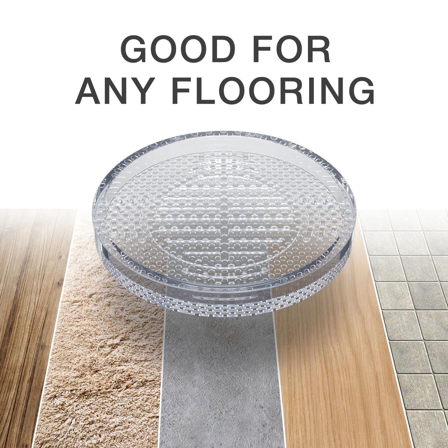X-Protector Furniture Cups - 8 PCS 2.2" - Non Slip Furniture Pads for Hardwood Floors - Transparent Floor Protectors - Bed Stoppers to Prevent Sliding - Keep Furniture from Sliding on Floor! (Round)