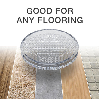X-Protector Furniture Cups - 8 PCS 2.2" - Non Slip Furniture Pads for Hardwood Floors - Transparent Floor Protectors - Bed Stoppers to Prevent Sliding - Keep Furniture from Sliding on Floor! (Round)