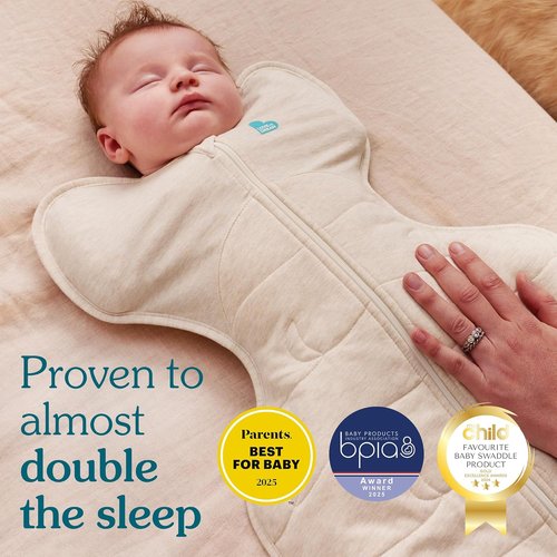 Love To Dream Swaddle - Baby Sleep Sack for Newborns | Self-Soothing Lite 0.2 TOG, Olive, 8-13 lbs