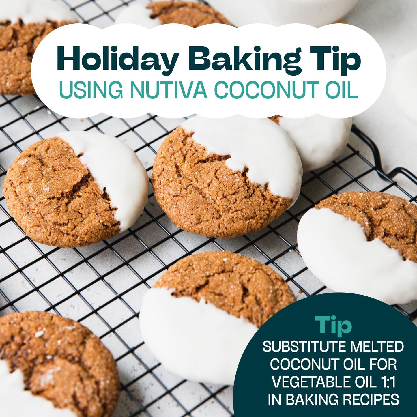 Nutiva Organic Coconut Oil - Non-Dairy Butter Flavor, 14 Ounce | USDA Organic, Vegan & Gluten-Free