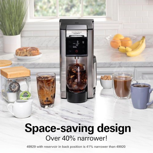 Hamilton Beach FlexBrew Coffee Maker - 5-in-1 Thermal Drip & Single Serve, Fast Brewing, Black