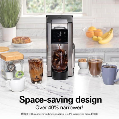 Hamilton Beach FlexBrew Coffee Maker - 5-in-1 Thermal Drip & Single Serve, Fast Brewing, Black